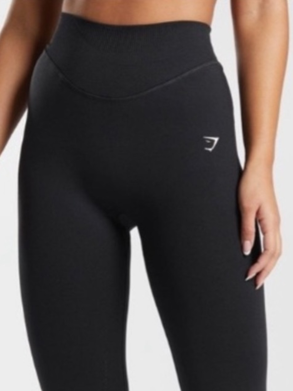 Gymshark large sweat seamless sporty leggings in black